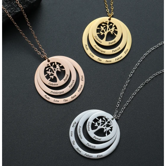 Engraved Family Tree Necklace