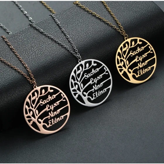 Four-Name Tree Necklace