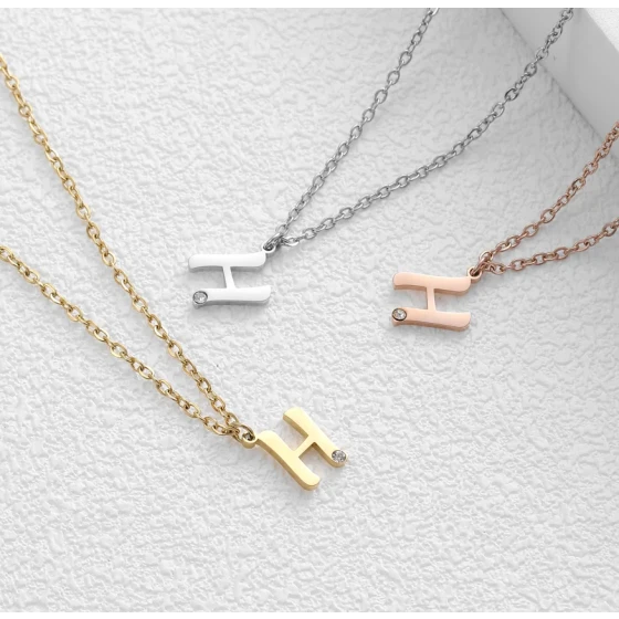 Small Initial Necklace