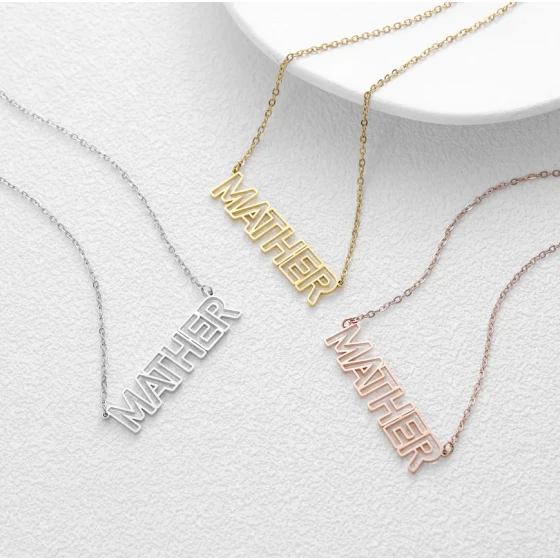 Cutout Initial Necklace