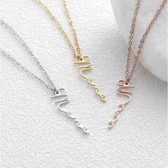 Vertical Name Necklace