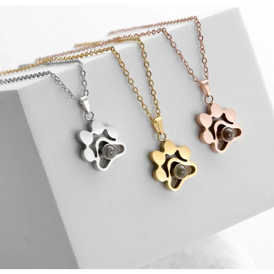 Paw Photo Projection Necklace