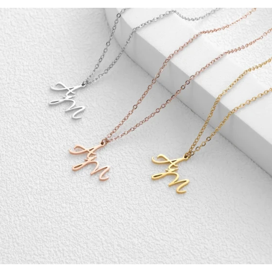 Joined Initial Necklace