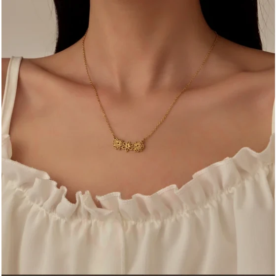 Birth Flower Necklace — Style 2