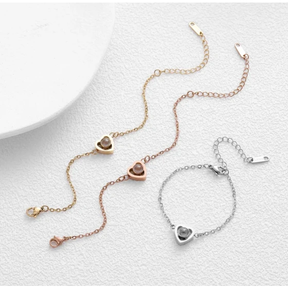 Heart Photo Projection Bracelet
