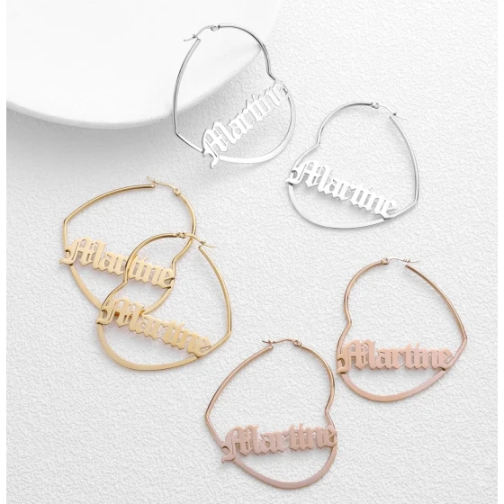 Heart Hoop Earrings