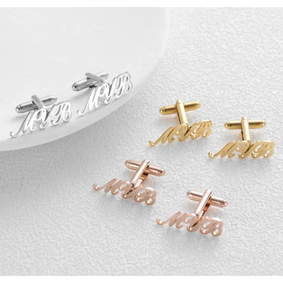 Three-Name Cufflinks