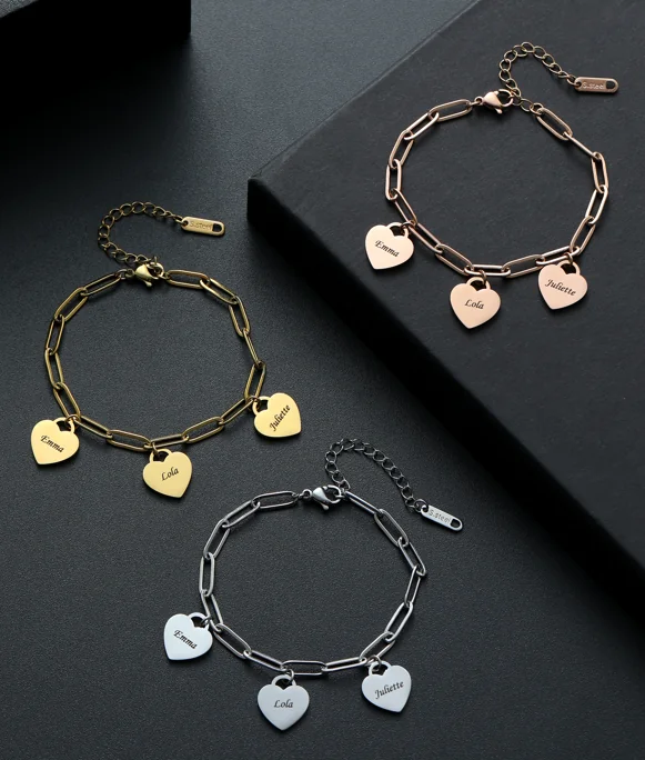 Engraved Heart Bracelet